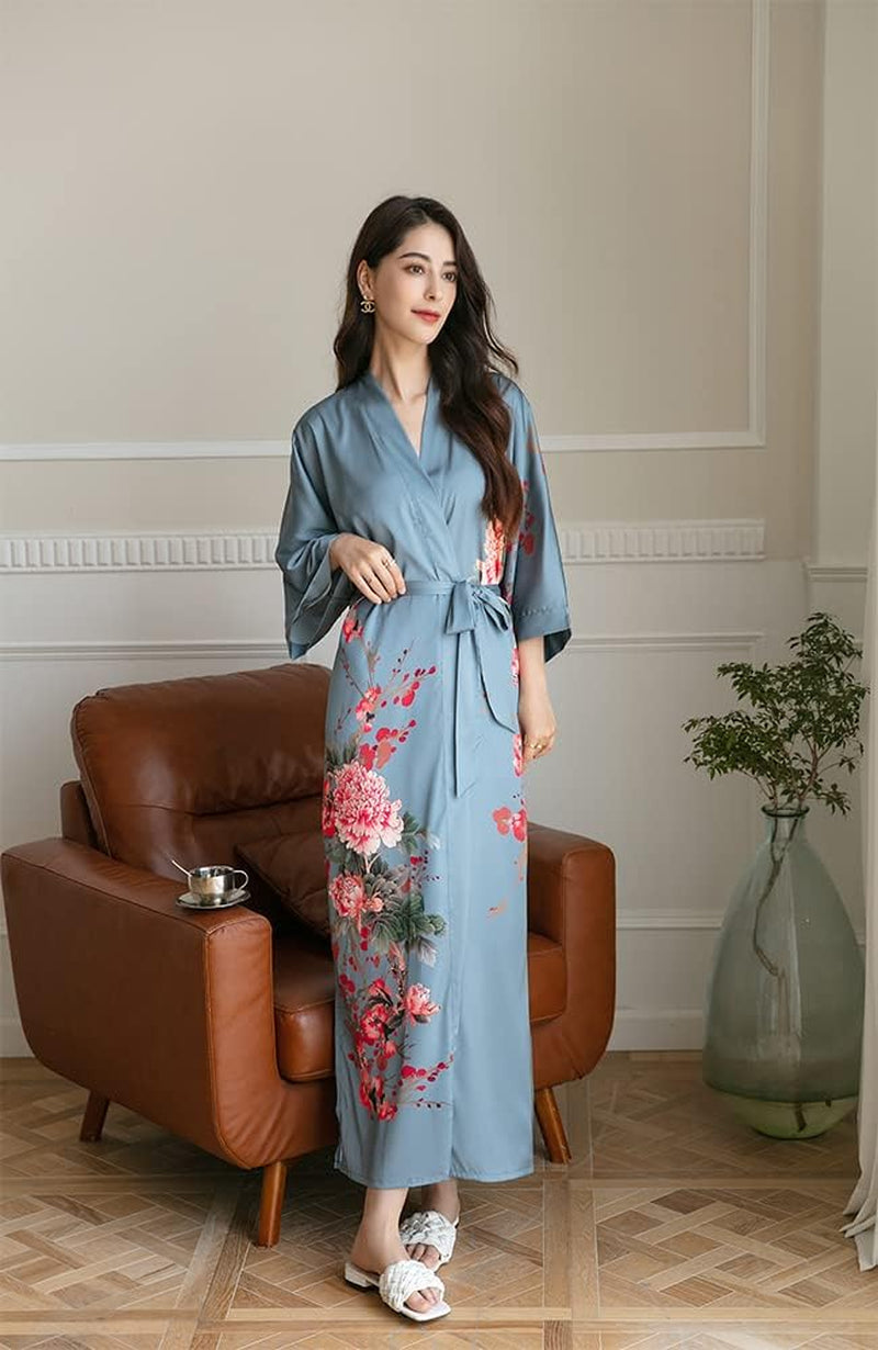 Women'S Satin Kimono Robes, Bathrobes, Pajamas, Loungewear